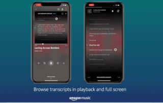 Amazon Music synchronized podcast transcripts let you skip boring parts