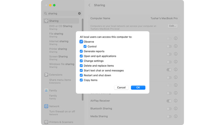 macOS Ventura Remote Management preferences