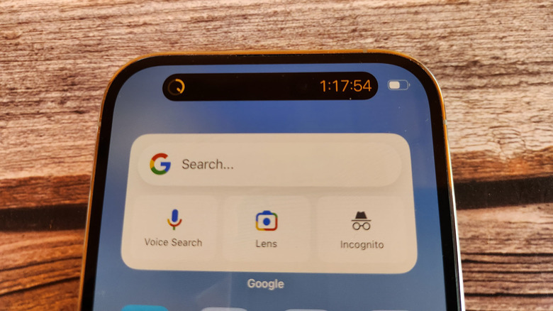 close up of dynamic island