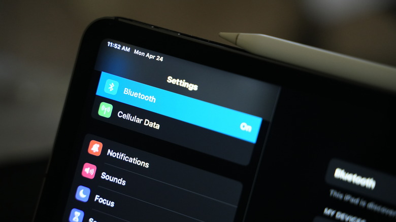 Bluetooth setting son iPad