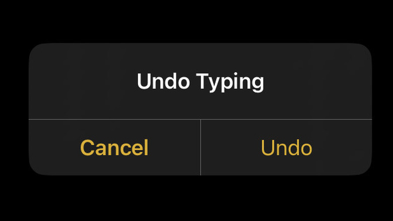 Undo shortcut