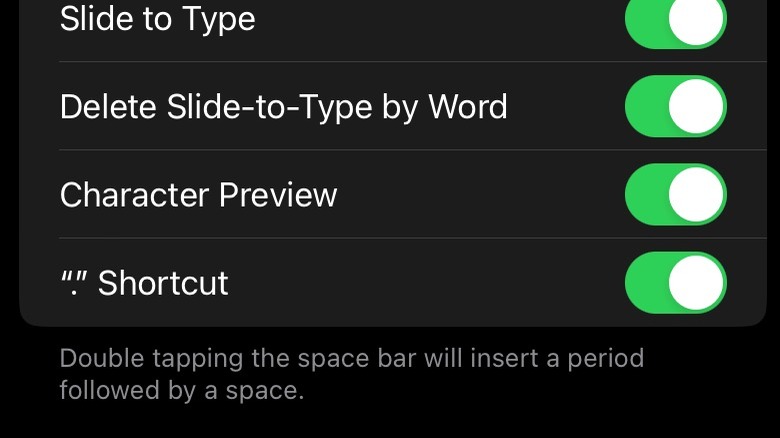 Double space period shortcut