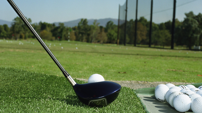 practice at the driving range