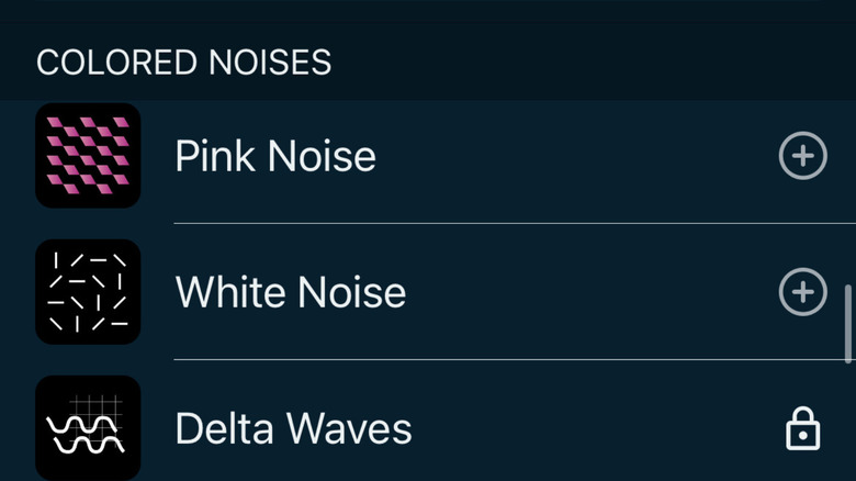 White Noise Deep Sleep Sounds app interface