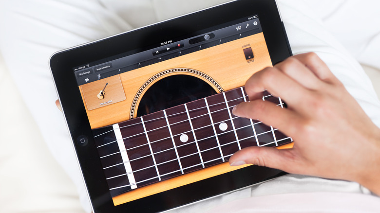 GarageBand running on an iPad