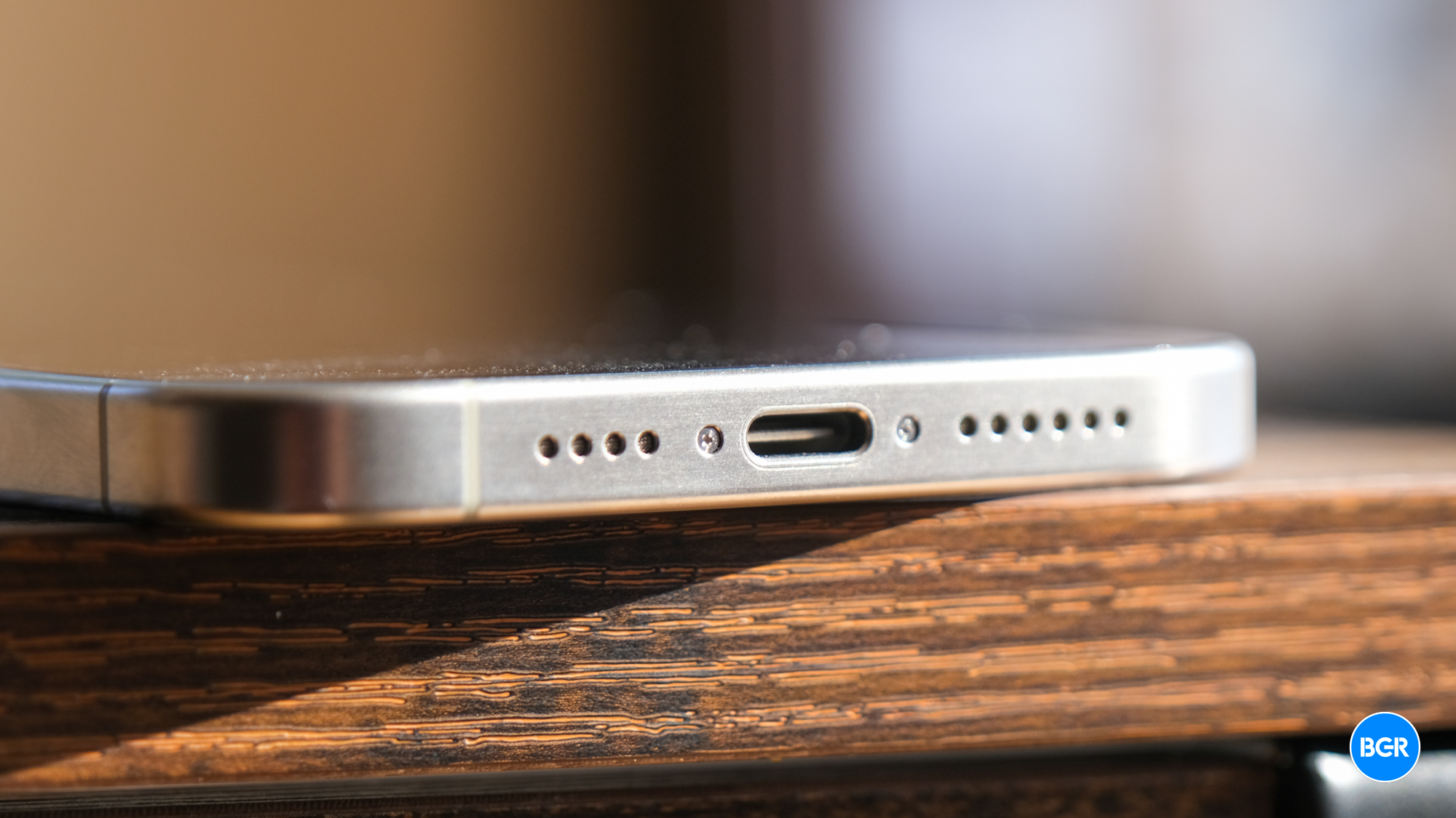 iPhone 15 Pro Max USB-C port.