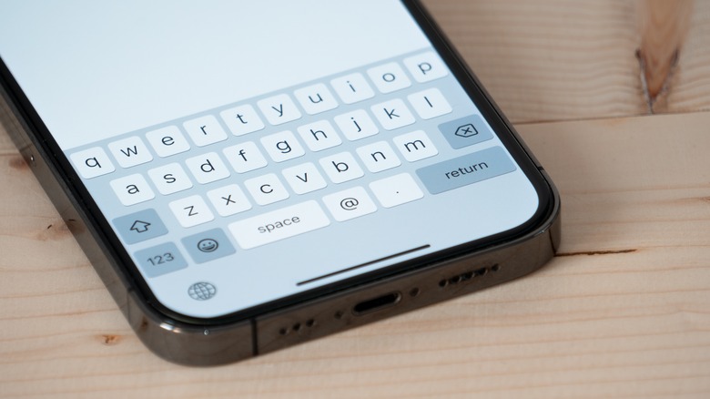 iPhone keyboard