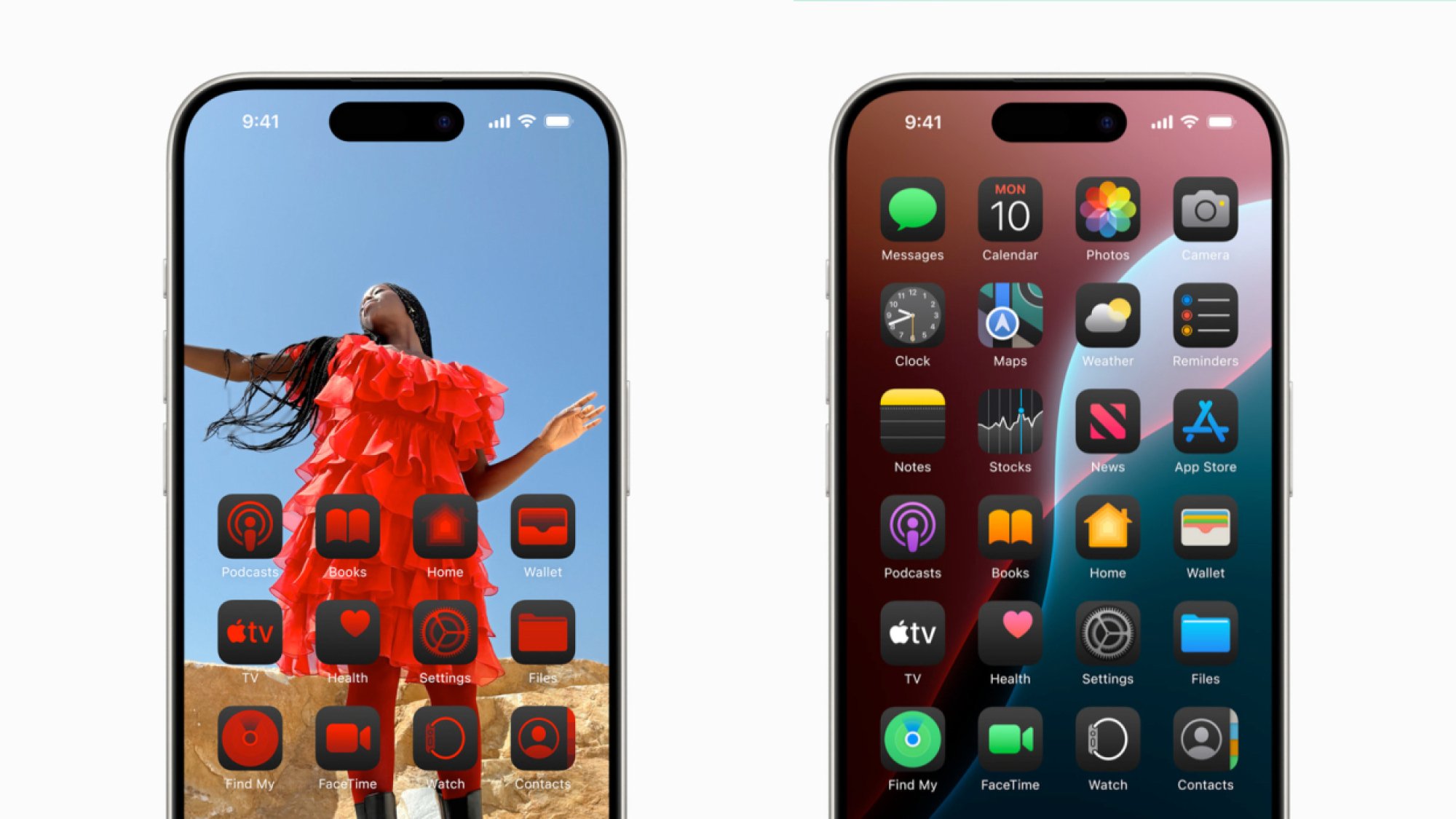 A customized iOS 18 home screen.