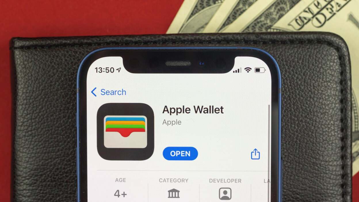 image of apple wallet app on iphone