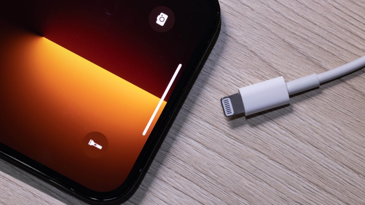 iphone and charging cable
