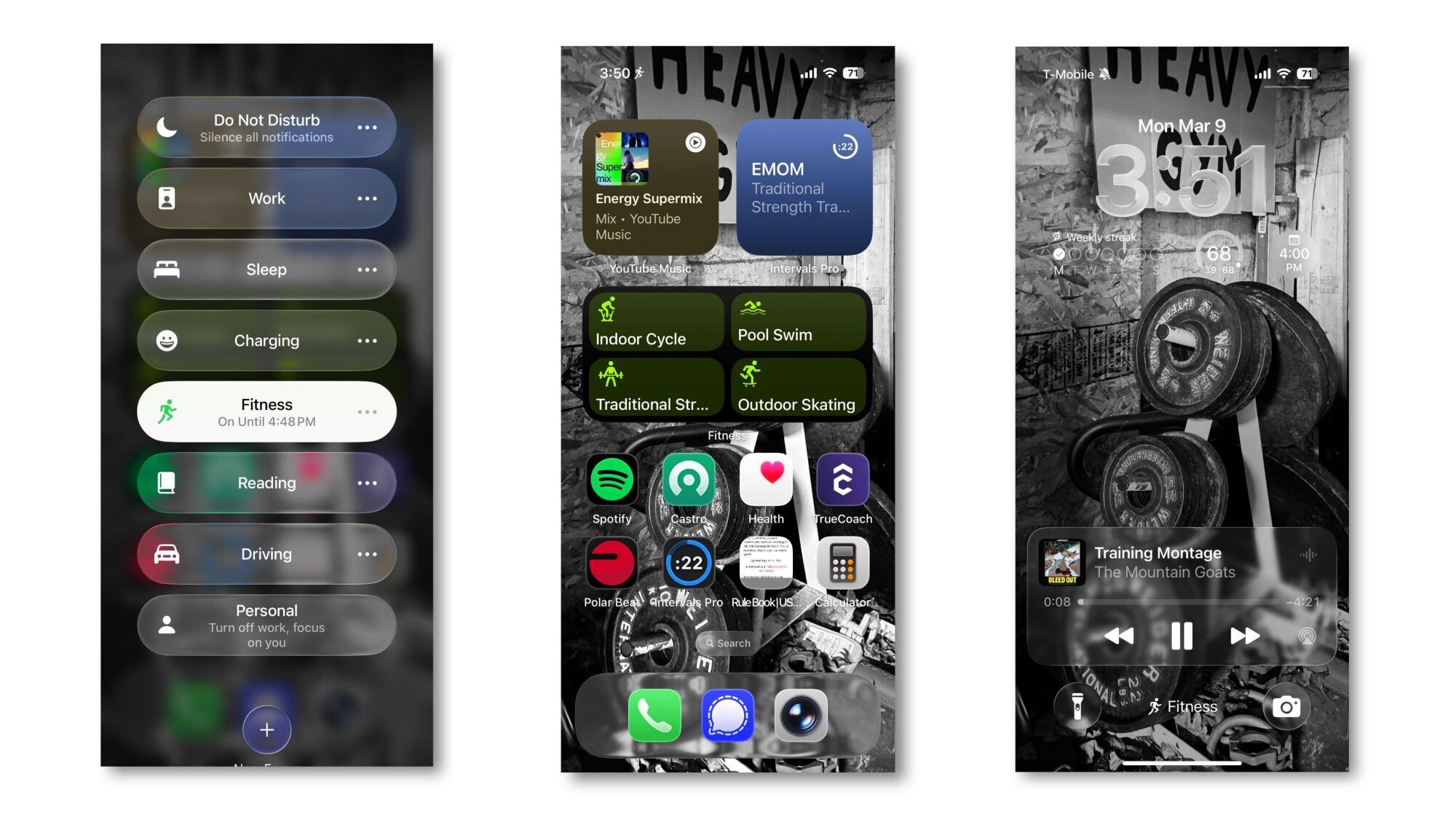 Focus mode screenshots