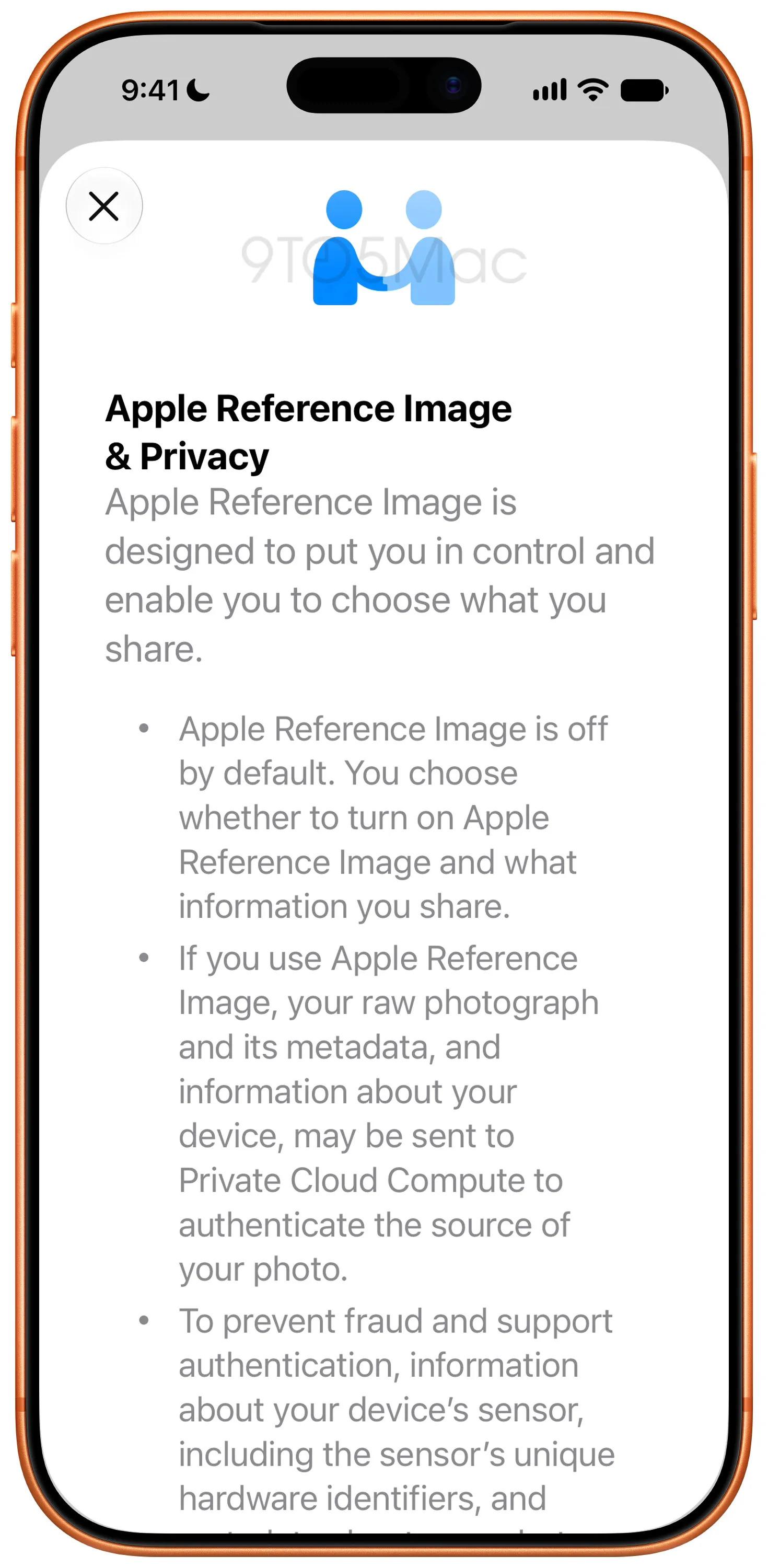 A screenshot taken of the Apple Reference Image feature in iOS 27 beta 5.