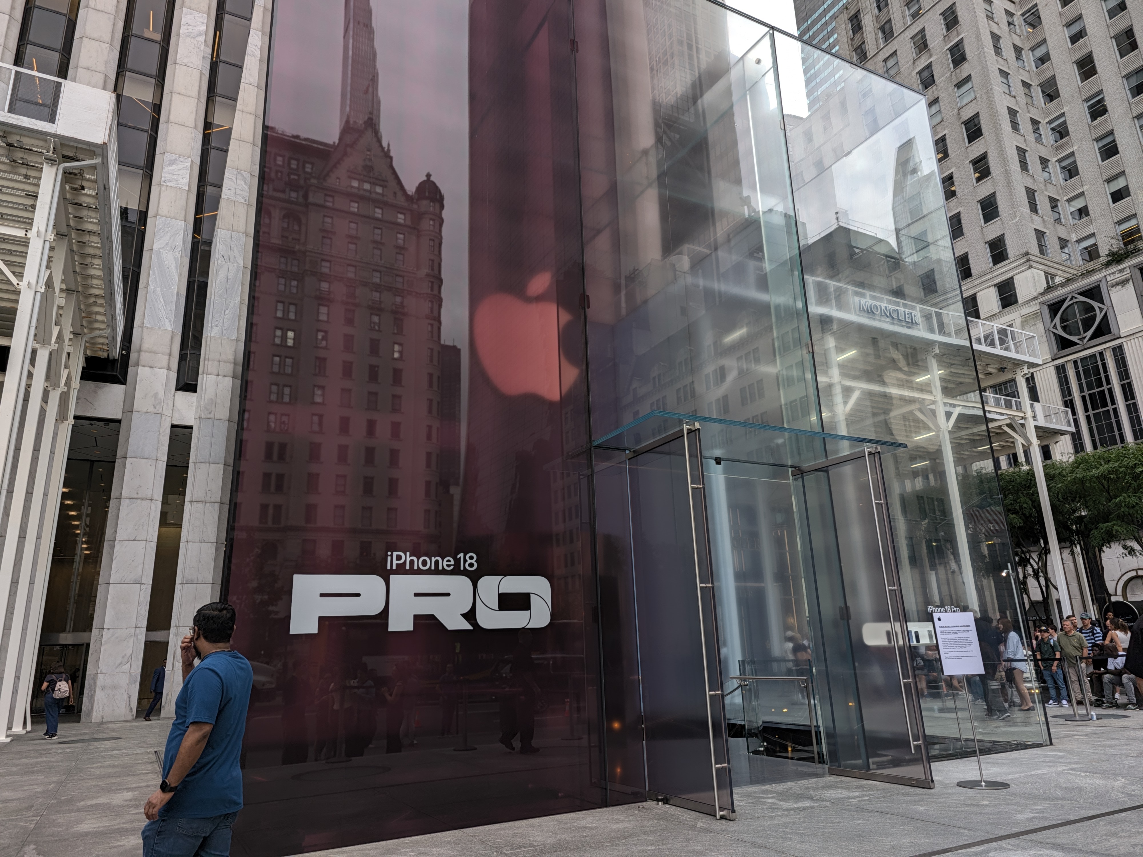 Apple Fifth Avenue Store with iPhone 18 Pro sign on it