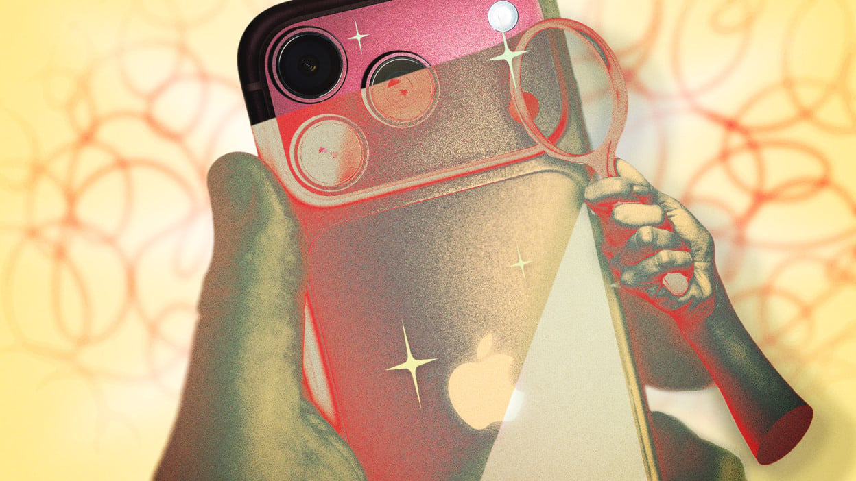 illustration of an iphone with a spotlight on top