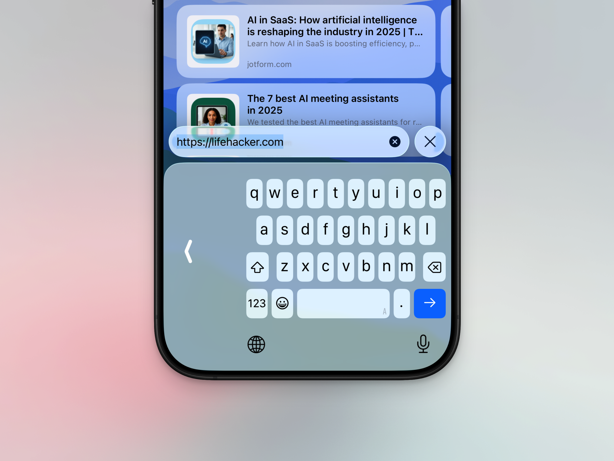 iPhone One Handed Keyboard mode.